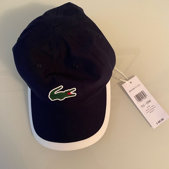 Lacoste Navy Cap with White Edge - Picture 1 of 2